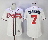 Atlanta Braves #7 Dansby Swanson White Flexbase Collection Stitched Collection Jersey,baseball caps,new era cap wholesale,wholesale hats